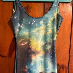 Black milk galaxy green dress small